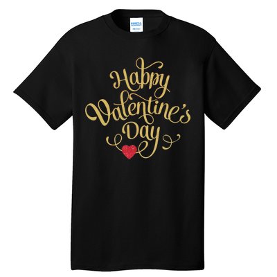 Happy Valentine's Day Love Heart Design Tall T-Shirt