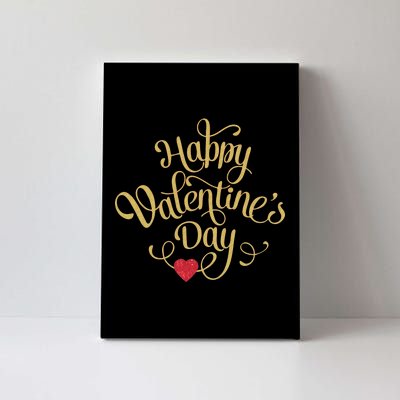 Happy Valentine's Day Love Heart Design Canvas