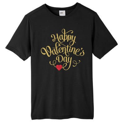 Happy Valentine's Day Love Heart Design Tall Fusion ChromaSoft Performance T-Shirt