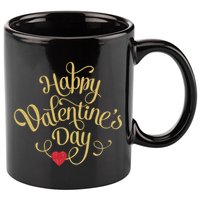 Happy Valentine's Day Love Heart Design 11oz C Handle Ceramic Mug