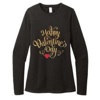 Happy Valentine's Day Love Heart Design Womens CVC Long Sleeve Shirt