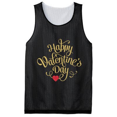 Happy Valentine's Day Love Heart Design Mesh Reversible Basketball Jersey Tank