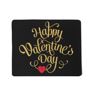 Happy Valentine's Day Love Heart Design Mousepad