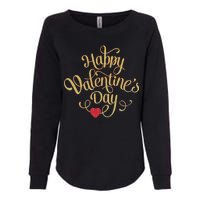 Happy Valentine's Day Love Heart Design Womens California Wash Sweatshirt