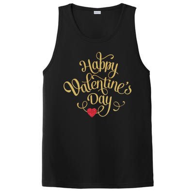 Happy Valentine's Day Love Heart Design PosiCharge Competitor Tank