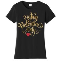 Happy Valentine's Day Love Heart Design Women's T-Shirt