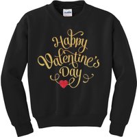 Happy Valentine's Day Love Heart Design Kids Sweatshirt