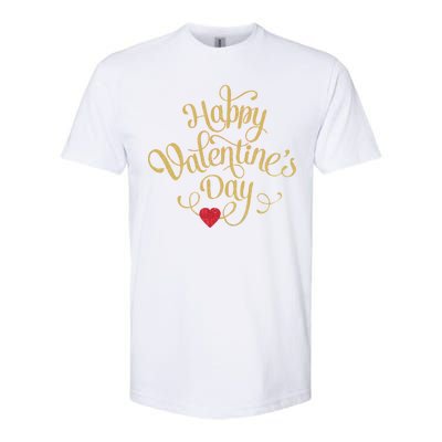 Happy Valentine's Day Love Heart Design Softstyle® CVC T-Shirt