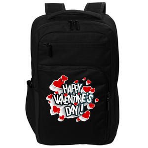 Happy Valentine's Day Love Hearts Logo Impact Tech Backpack