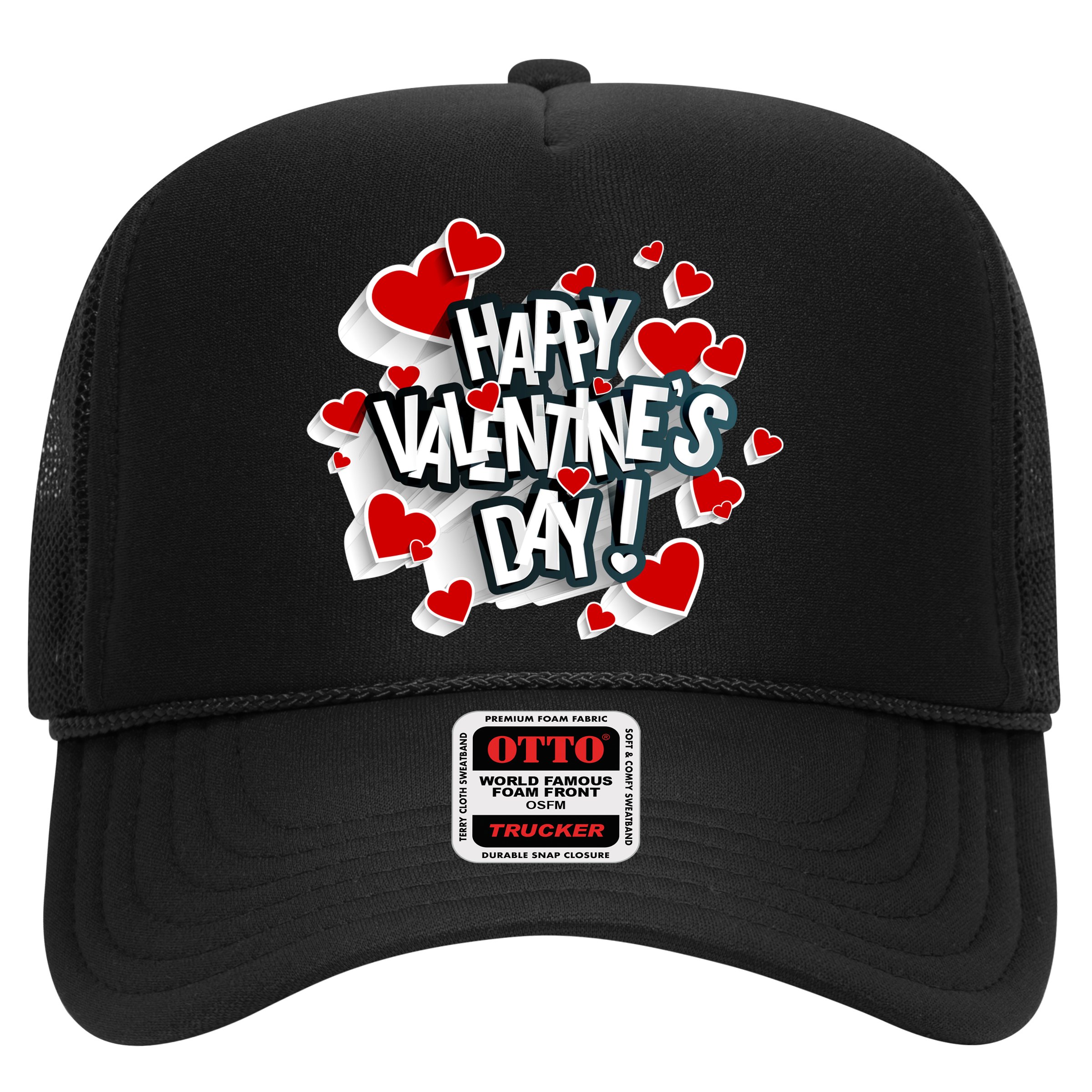 Happy Valentine's Day Love Hearts Logo Hat