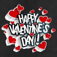 Happy Valentine's Day Love Hearts Logo Hat