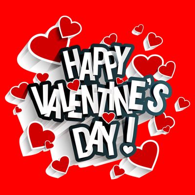 Happy Valentine's Day Love Hearts Logo T-Shirt