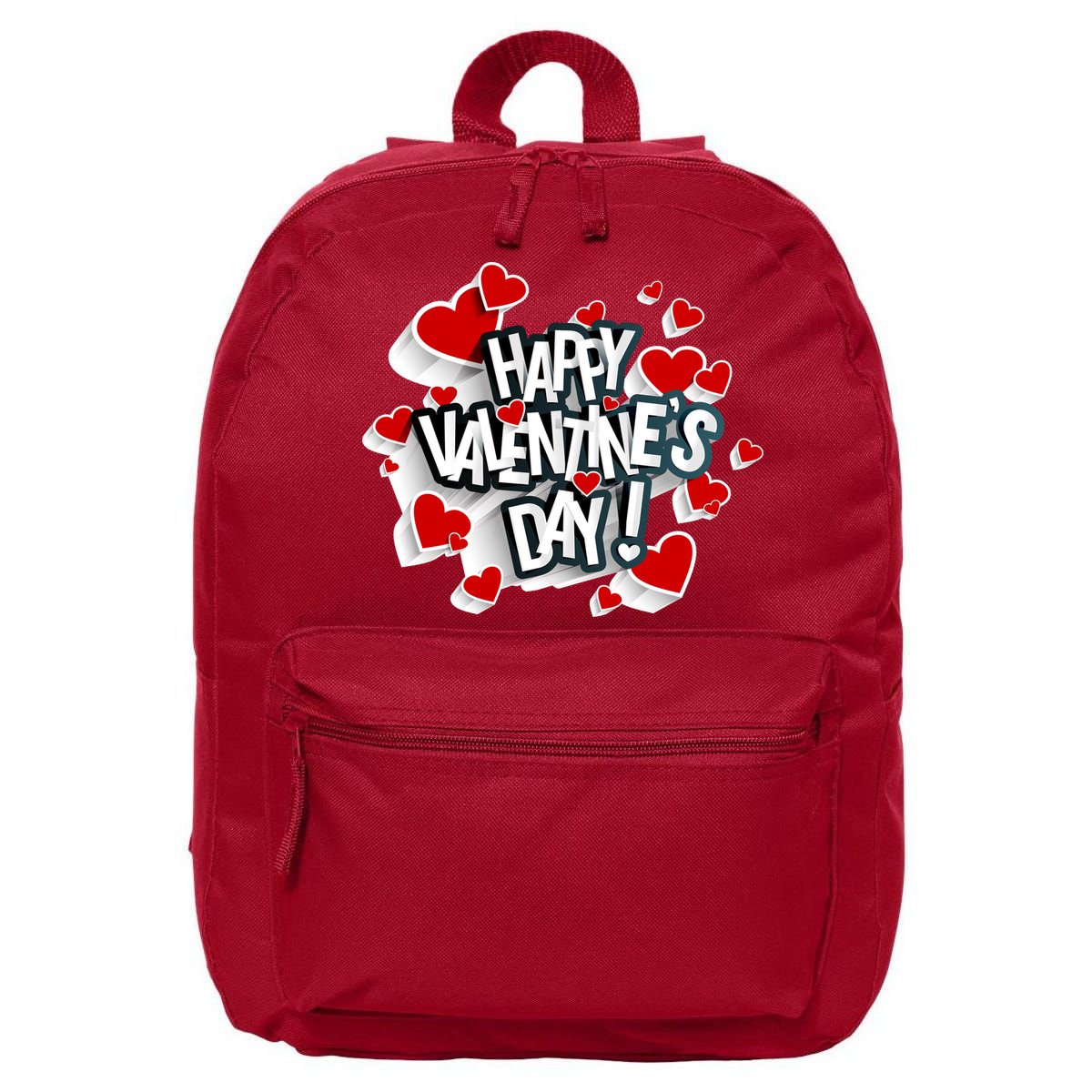 Happy Valentine's Day Love Hearts Logo 16 in Basic Backpack