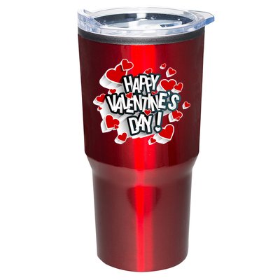 Happy Valentine's Day Love Hearts Logo Tumbler
