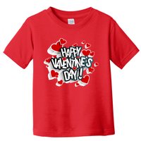Happy Valentine's Day Love Hearts Logo Toddler T-Shirt