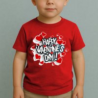Happy Valentine's Day Love Hearts Logo Toddler T-Shirt