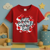 Happy Valentine's Day Love Hearts Logo Toddler T-Shirt