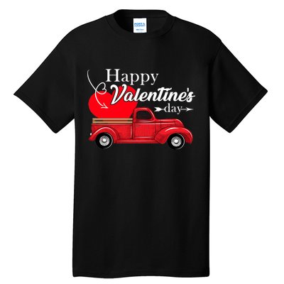 Happy Valentines Day Truck Full Of Hearts Tall T-Shirt