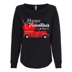 Happy Valentines Day Truck Full Of Hearts Womens California Wash Sweatshirt