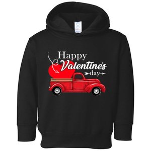 Happy Valentines Day Truck Full Of Hearts Toddler Hoodie