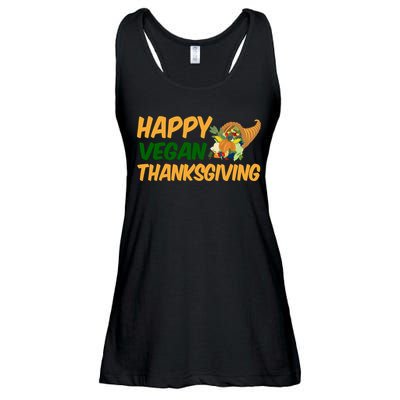 Happy Vegan Thanksgiving  Ladies Essential Flowy Tank