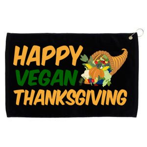 Happy Vegan Thanksgiving  Grommeted Golf Towel