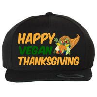 Happy Vegan Thanksgiving  Wool Snapback Cap