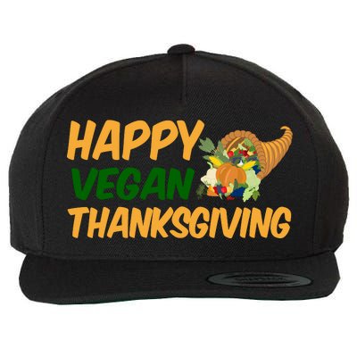 Happy Vegan Thanksgiving  Wool Snapback Cap