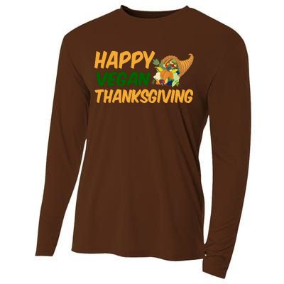 Happy Vegan Thanksgiving  Cooling Performance Long Sleeve Crew