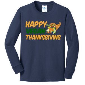 Happy Vegan Thanksgiving  Kids Long Sleeve Shirt