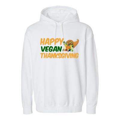 Happy Vegan Thanksgiving  Garment-Dyed Fleece Hoodie