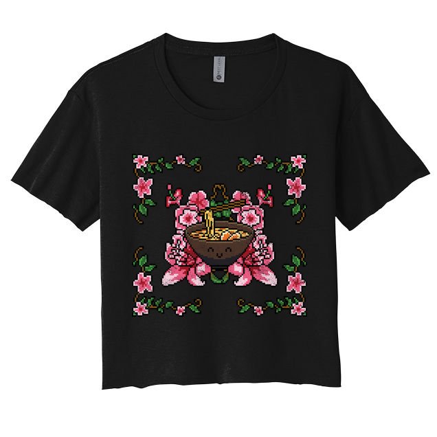 Happy Vintage Ramen Crop Top