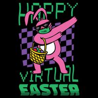 Happy Virtual Easter Mesh Reversible Basketball Jersey Tank