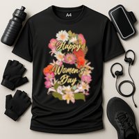 Happy Women's Day March 8 Flowers Performance Shirt