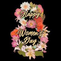 Happy Women's Day March 8 Flowers Performance Shirt