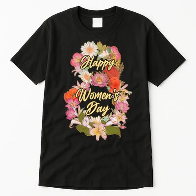 Happy Women's Day March 8 Flowers Tall T-Shirt