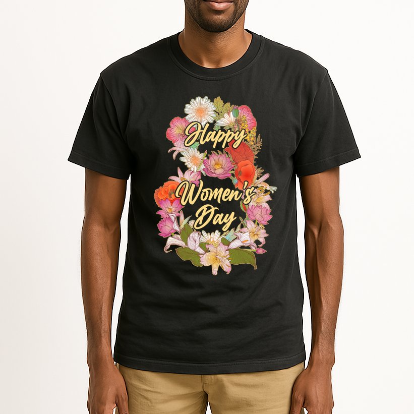 Happy Women's Day March 8 Flowers Tall T-Shirt