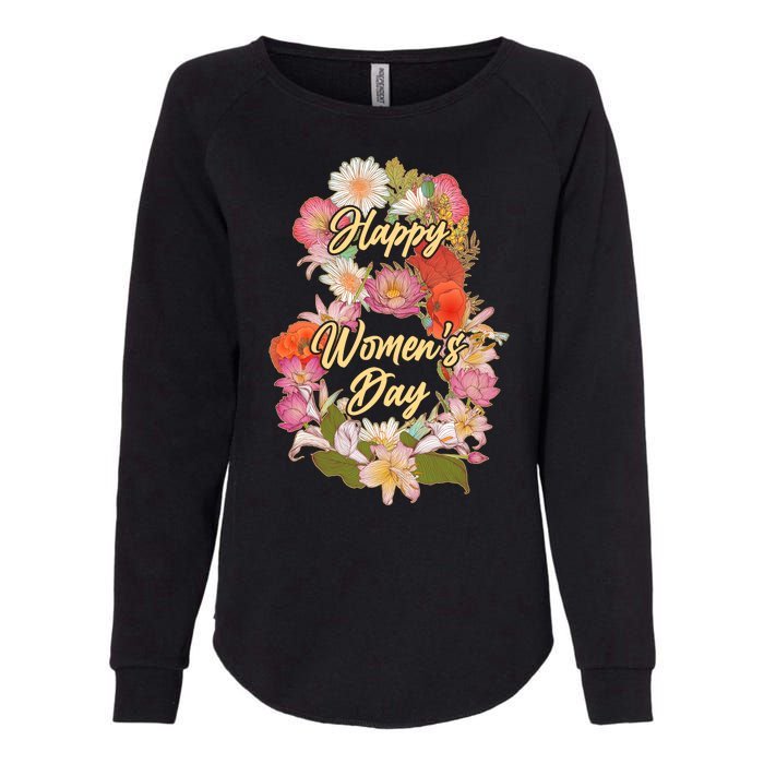 Happy Women's Day March 8 Flowers Womens California Wash Sweatshirt