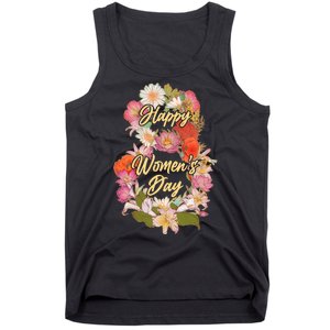 Happy Women's Day March 8 Flowers Tank Top