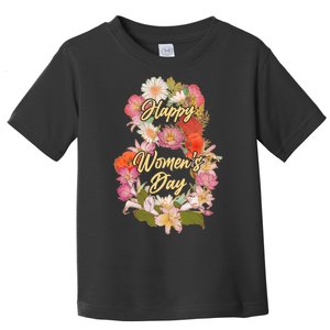 Happy Women's Day March 8 Flowers Toddler T-Shirt