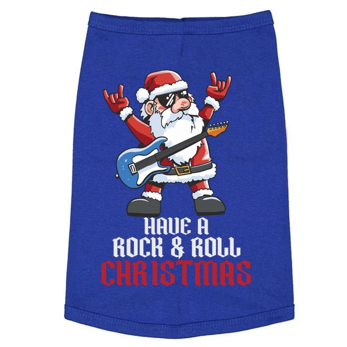 Have A Rock And Roll Christmas Rock Santa Music Lover Cool Gift Doggie Tank