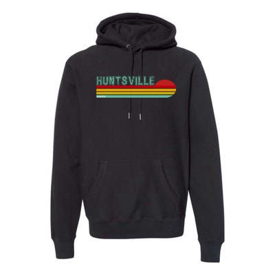 Huntsville Alabama Retro Sunset Premium Hoodie