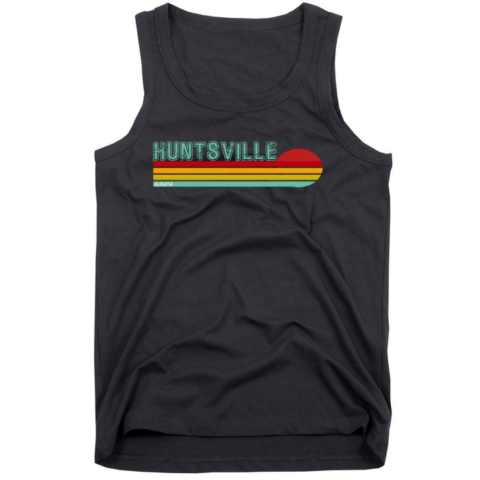 Huntsville Alabama Retro Sunset Tank Top