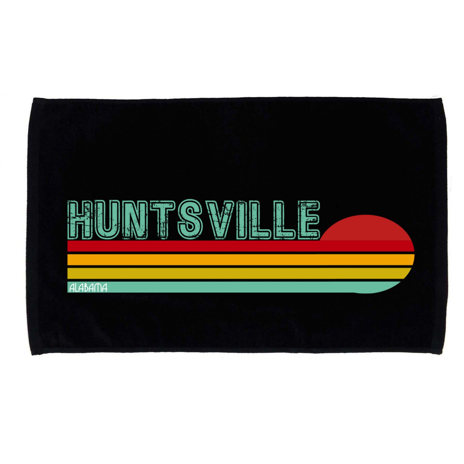 Huntsville Alabama Retro Sunset Microfiber Hand Towel