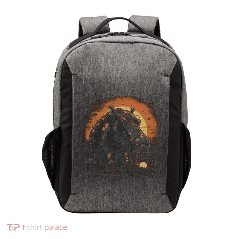 Hippopotamus Animal Retro Style Graphic Tees for Vector Backpack