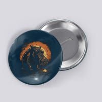 Hippopotamus Animal Retro Style Graphic Tees for Button