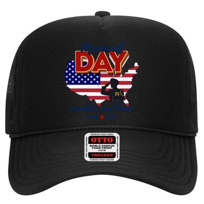 Honor And Remember Memorial Day Patriotic Flag Veterans Day Gift Trucker Hat