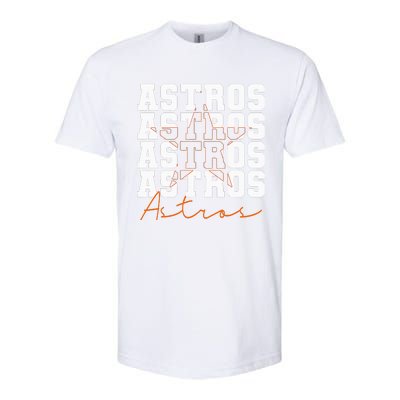 Houston Astros Retro Sports Team Logo Gift Softstyle® CVC T-Shirt