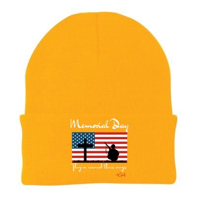 Honor And Remember The Fall Veteran Military Memorial Flag Funny Gift Knit Cap Winter Beanie