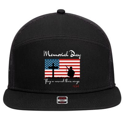 Honor And Remember The Fall Veteran Military Memorial Flag Funny Gift 7 Panel Mesh Trucker Snapback Hat